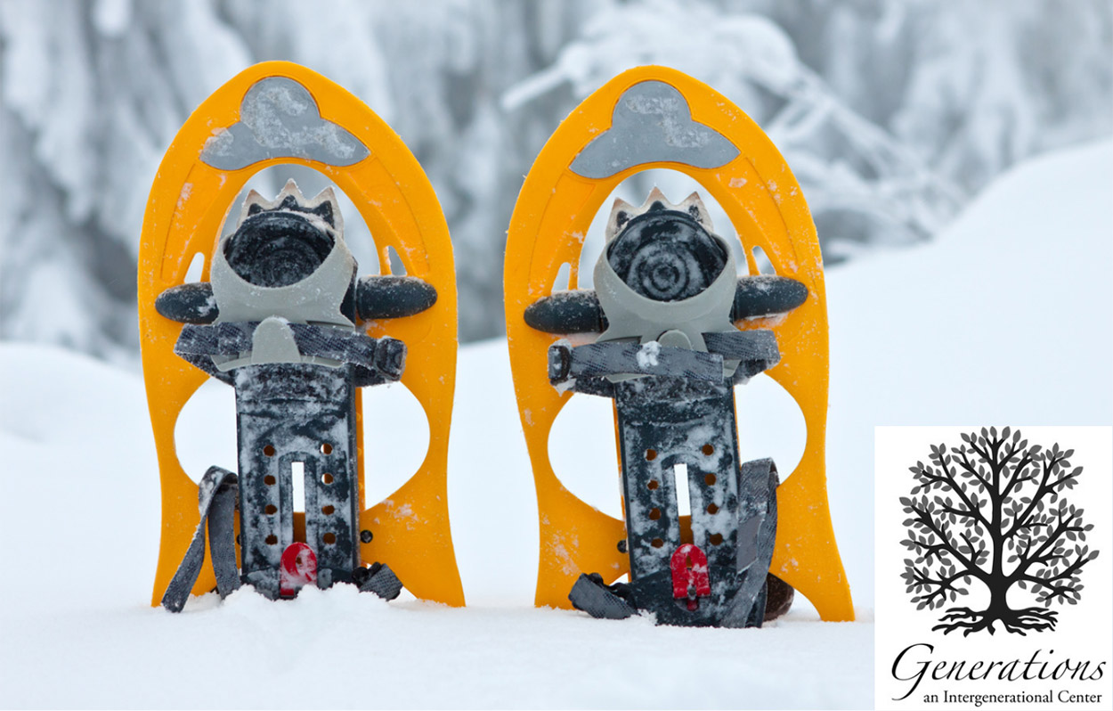snowshoes in snow
