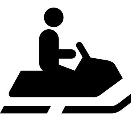 drawing of a snowmobile